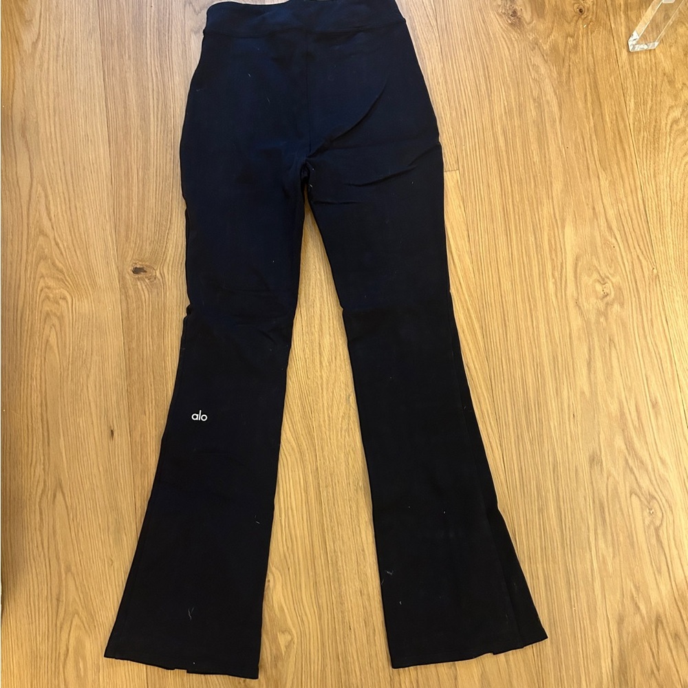 ALO Yoga Black Boot-Cut Flare Pants - Picture 2 of 5